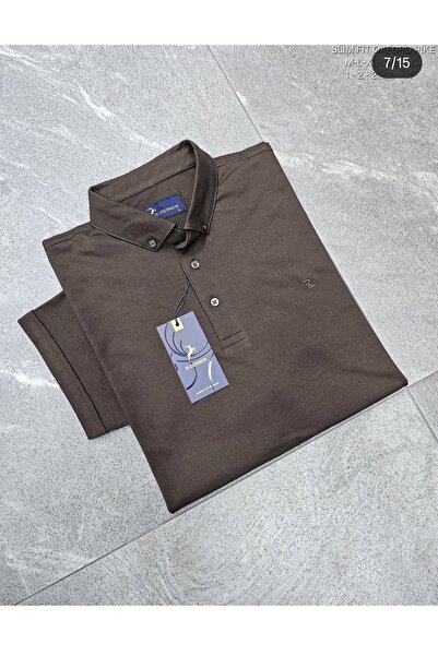 Cinar erkek giyim Men's Polo Neck T-Shirt Slim Fit Combed Cotton Short Sleeve...