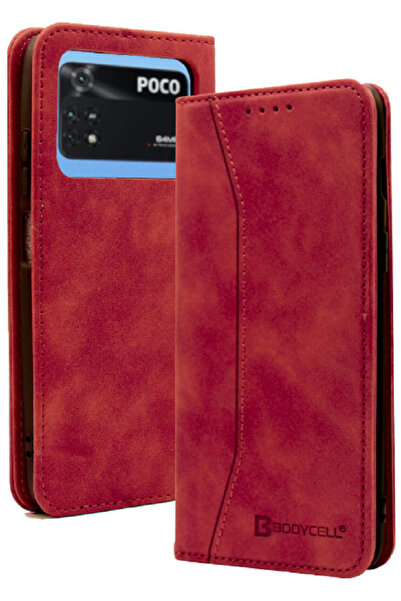 Bodycell Θήκη - Πορτοφόλι Xiaomi Poco M4 Pro 4G - Red