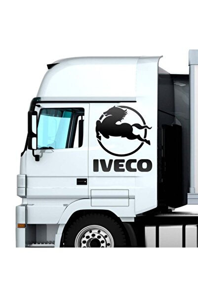 Amo-Stickers Αυτοκόλλητο Λογότυπο Φορτηγού IVECO 120εκ. Ασημί
