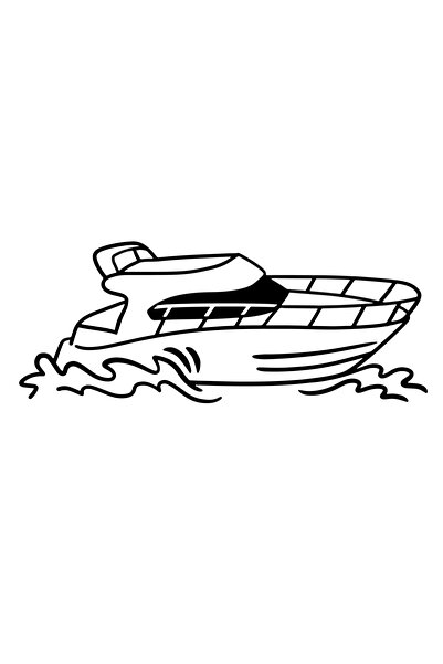 Amo-Stickers Стикер лодка 5 70см червен