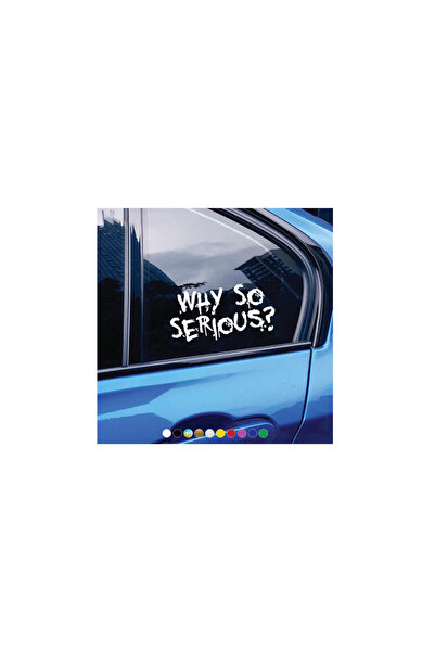 Amo-Stickers Стикер за кола Защо толкова сериозен 45см Сребърен