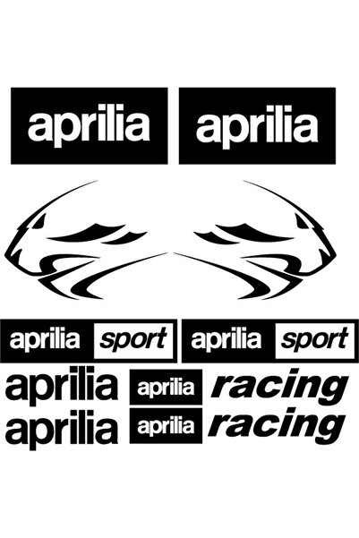 Amo-Stickers Αυτοκόλλητο μοτοσικλέτας Aprilia πράσινο, σετ επάνω-κάτω