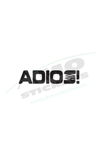 Amo-Stickers ADIOSeat 25cm Negru