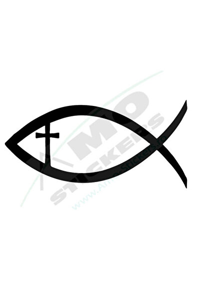Amo-Stickers Sticker auto Christian Sign 25cm Rosu