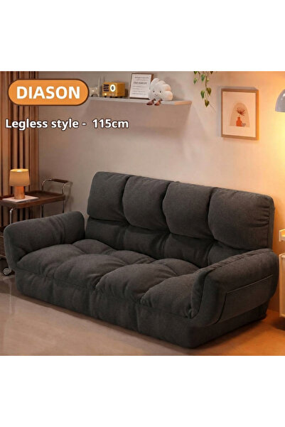 Diason 115cm Legless Floor Sofa Bed, Adjustable Reclining Folding Lazy Sofa C...