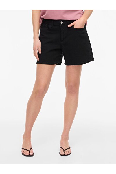 VILA Denim shorts VIJAF Mid waist