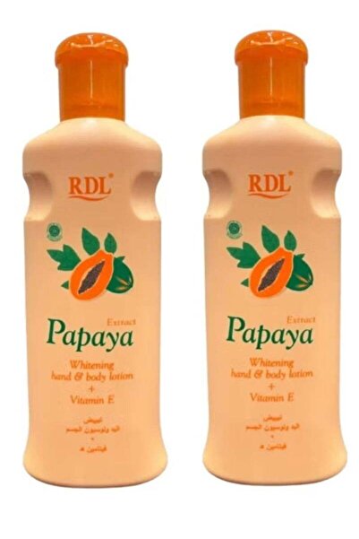 RDL Two pieces of Papaya Whitening Lotion for Hands and Body - 200 ml