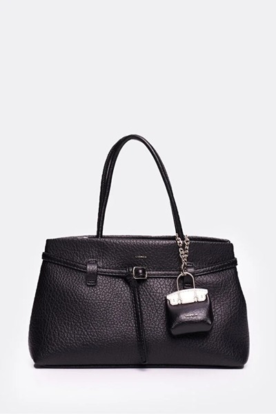 MORCA Women's Shoulder Bag Stylish Daily Handbag – Black with Long Strap