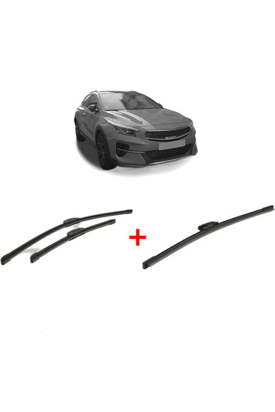 Bosch Set of 3 wipers for KIA XCEED (CD) from 2019 - 2020, for windshield and...