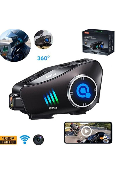 VARENTI Q28 BLUETOOTH HD 1080P KAMERALI MOTOSİKLET İNTERKOM KASK KULAKLIĞI | ...