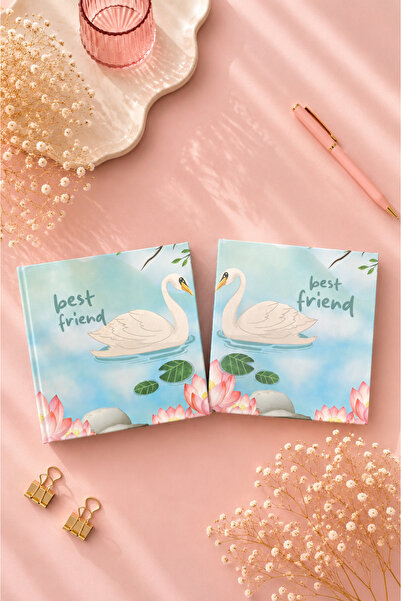 Lizy Best Friend Double Notebook Set |   16X16 cm |   Hard Cover |   Plain In...