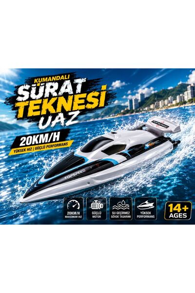 scntoys Uzaktan Kumandalı 2.4G Hızlı Sürat Teknesi - Motorlu Su Geçirmez Oyun...