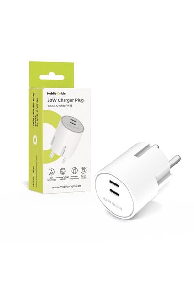 Mobile Origin 30W GaN USB-C Φορτιστής Λευκός