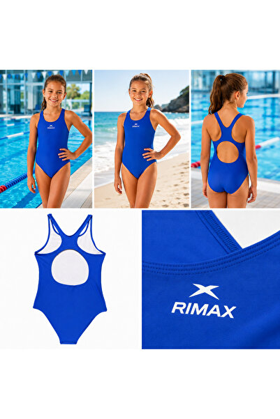 Rimax Costum de Înot Fete 5–12 Ani – Rezistent la Clor, Uscare Rapidă