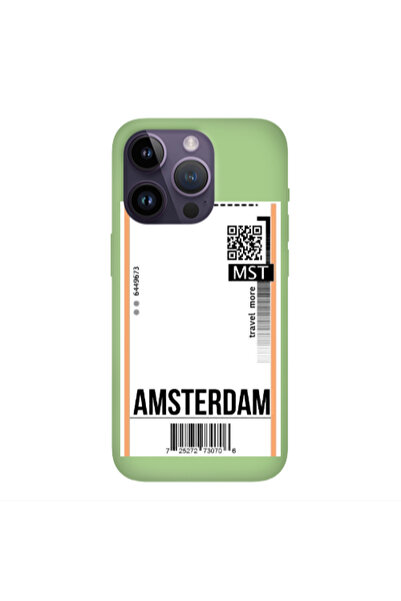 Other Apple iPhone 14 Pro Max Amsterdam Travel More Light Green Colored Silic...