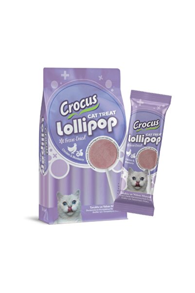 Crocus Tavuklu Ve Yaban Mersinli Kedi Lolipop