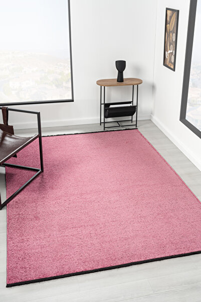VİTALİHOME Liv Pudra Kilim Yıkanabilir Kaymaz Taban Şönil Kilim Salon Oturma ...