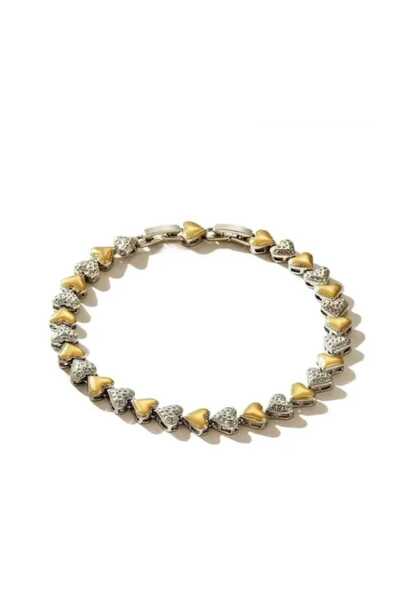 Umrece Brass Heart Model Vip Bracelet 19+3cm (for Thick Wrists)
