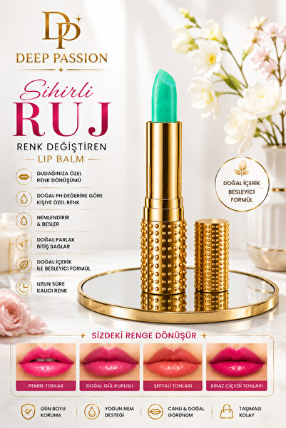 Deep Passion Sihirli Ruj Renk Değiştiren 24 Saat Kalıcı Ruj