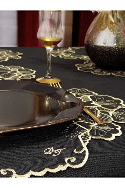 BAŞ TASARIM Sim Embroidered Black Supla