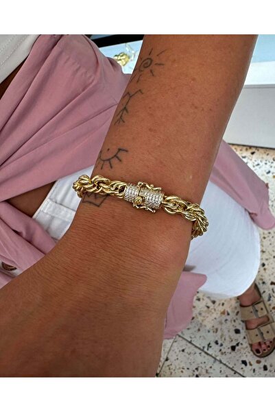 neslyaccessories Stone-Locked Twisted Bracelet (for 17.5cm Thin Wrists)