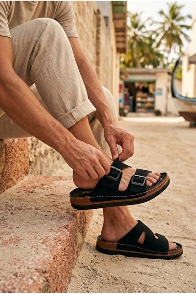 fort 26210 Anatomical Flexible Comfortable Two-Buckle Men's Slippers