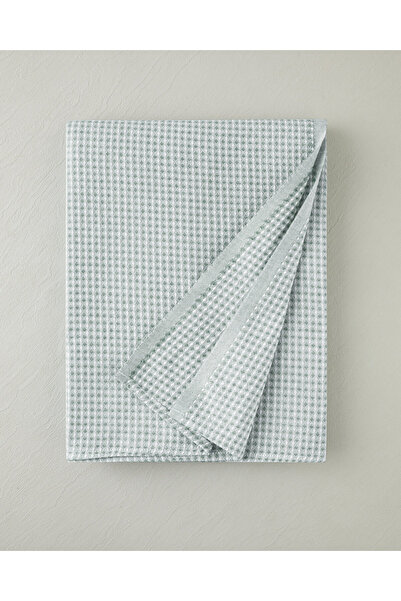 English Home Modern Grid Çift Kişilik Pike 180x220 cm Yeşil