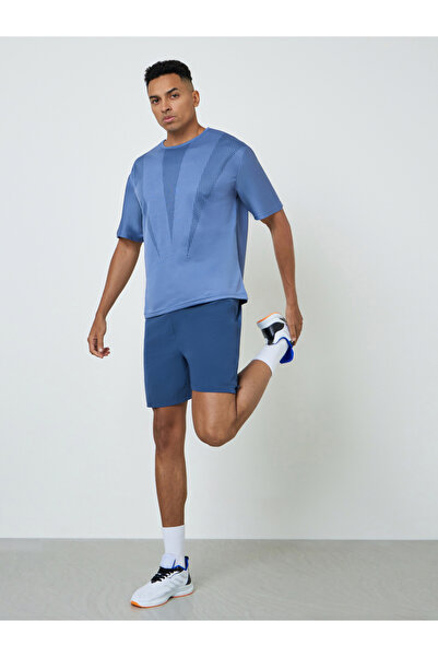Styli Men Panelled Nylon Training Shorts with Zip Pocket