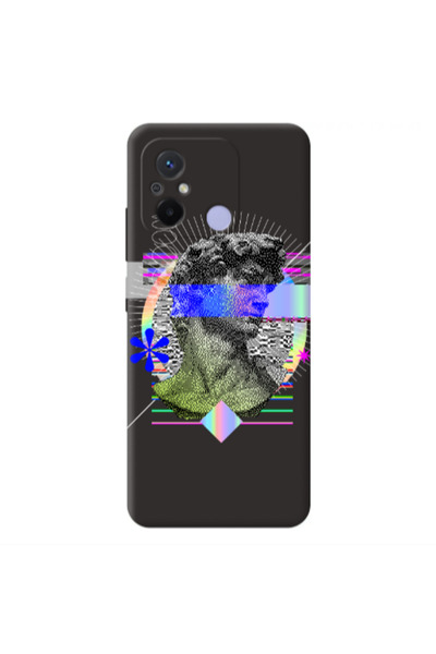 Other Xiaomi Redmi 12C Statue pixels Black Colored Silicone TPU Θήκη