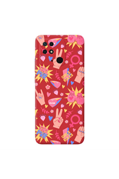 Other Xiaomi Redmi 10C Grl Pwr 2 Red Colored Silicone TPU Θήκη