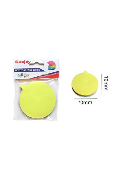 idei Set Notite Adezive Rotunde Bule Vorbire Multicolore Fluorescente 100 Fil...