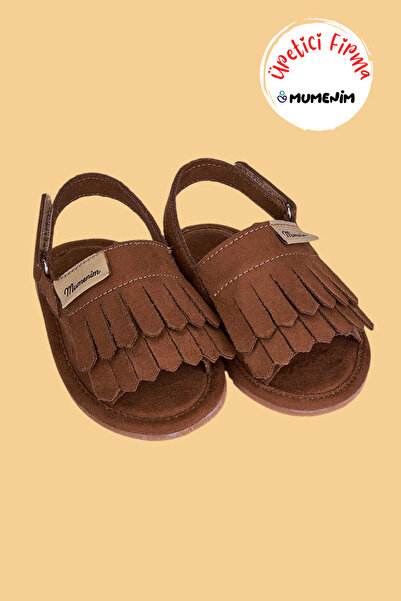 Mumenim Willi Taba Suede Barefoot Αντιολισθητική Σόλα με Velcro Εύκολα στην Ε...