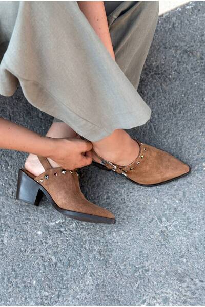 I Love Shoes Pantofi cu toc pentru femei din piele intoarsa autentica Velvorn...