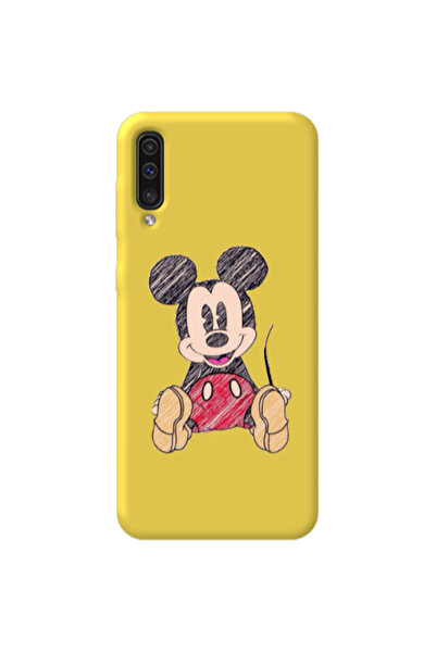 Other Samsung A70 Mickey mouse 2 Yellow Colored Silicone TPU Θήκη