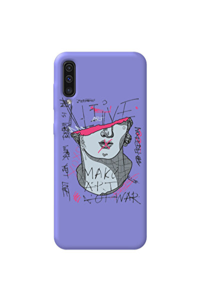 Other Samsung A70 Make art Purple Colored Silicone TPU Θήκη