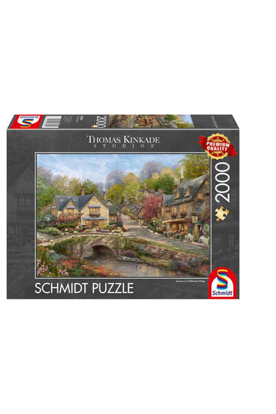 Schmidt Puzzle 2000 db-os puzzle - Vară în satul Cobblestone, Thomas Kinkade