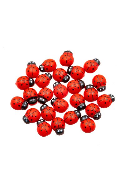 MC Micostore Creative accessories - wood - ladybug, colored, 15mm, Top Bottom...