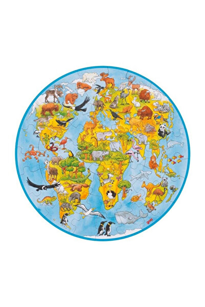 Goki Puzzle circular XXL Lumea - 49 Piese