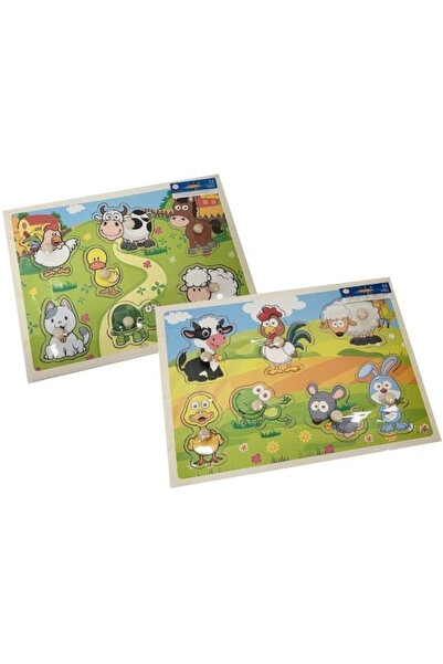 OEM Puzzle lemn educativ Merkpol animale multicolor