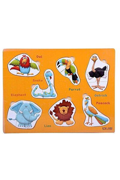 adar Puzzle lemn animale multicolor 30x22.5cm pentru copii