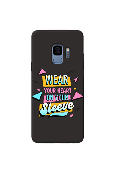 Other Samsung S9 Plus Wear Your Heart Black Colored Silicone TPU Θήκη
