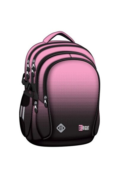 MC Micostore Ghiozdan Pink Gradient, 42cm, 4 compartimente, negru cu roz