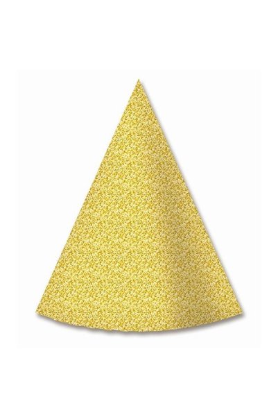 OEM Pălării de petrecere din hârtie aurie cu elastic, 4 bucăți Godan 16 x 11 cm