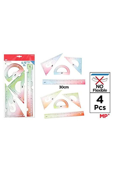 OEM Set geometric/trusa de instrumente geometrice MP Main Paper, 4 piese, rig...