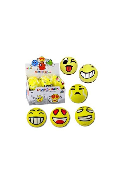 OEM Minge de joacă Emoticon galben 10 cm Leantoys - Minge elastică, colorată ...