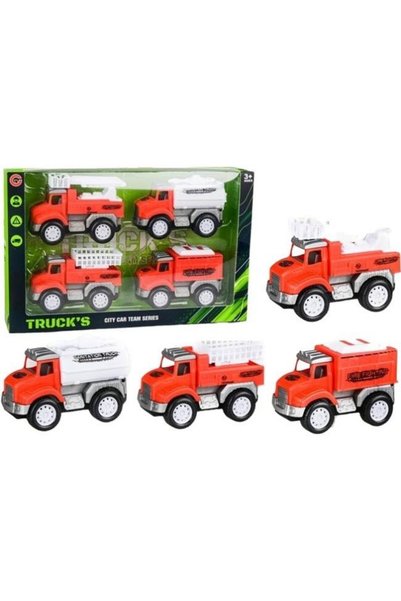 OEM Setul Merkpol City Car Team cu 4 vehicule urbane pentru copii de la 3 ani