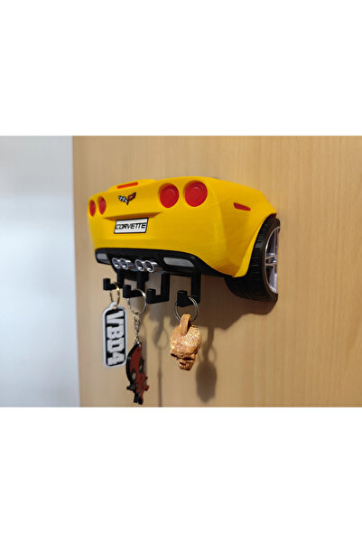 Eva Prints Cuier pentru chei Chevrolet Corvette C6, organizator perete, supor...