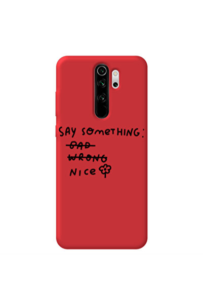Other Xiaomi Redmi Note 8 Pro Say Something Red Colored Silicone TPU Θήκη