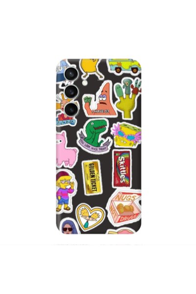 Other Samsung S24 FE best cartoons Black Colored Silicone TPU Θήκη