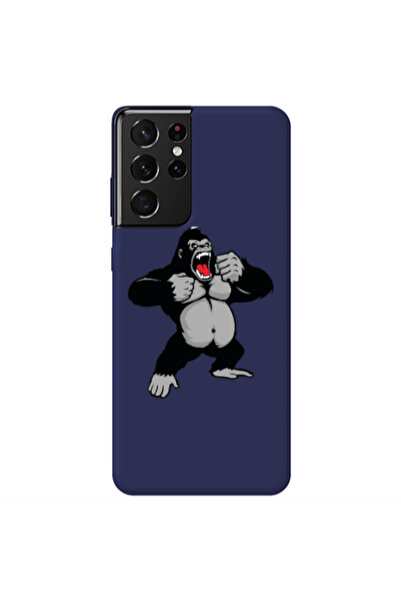 Other Samsung S21 Ultra Angry Gorilla2 Dark blue Colored Silicone TPU Θήκη